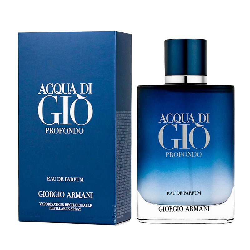 Acqua di Giò Profondo para Hombre / 100 mL Eau de Parfum Spray RECARGABLE