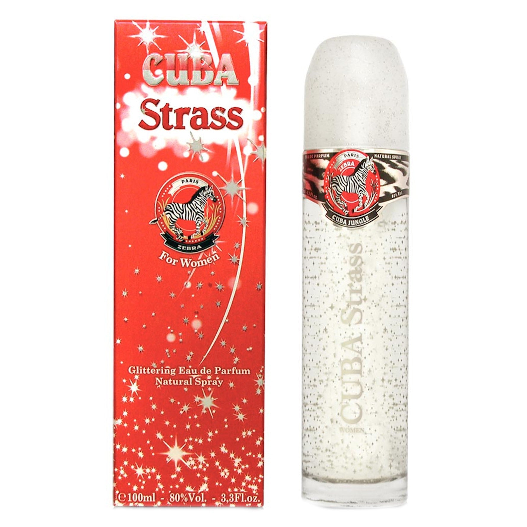 Cuba Zebra Strass para Mujer / 100 mL Glittering Eau de Parfum Spray