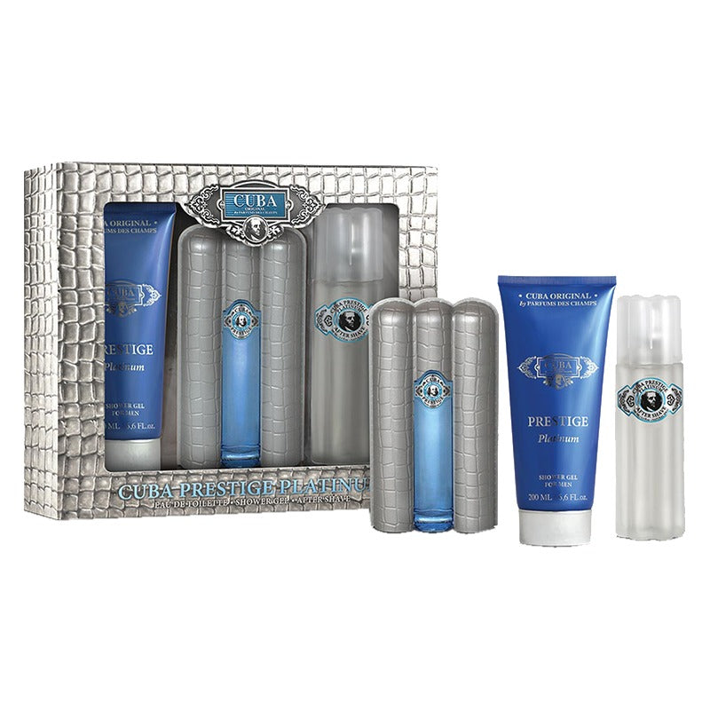 Cuba Prestige Platinum para Hombre / SET - 90 mL Eau de Toilette Spray
