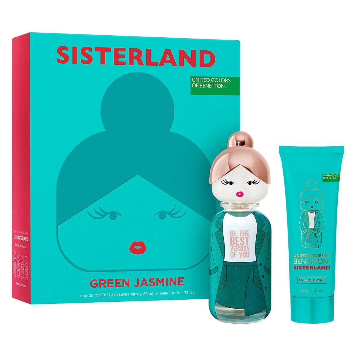 Sisterland Green Jasmine para mujer / SET - 80 ml Eau De Toilette Spray