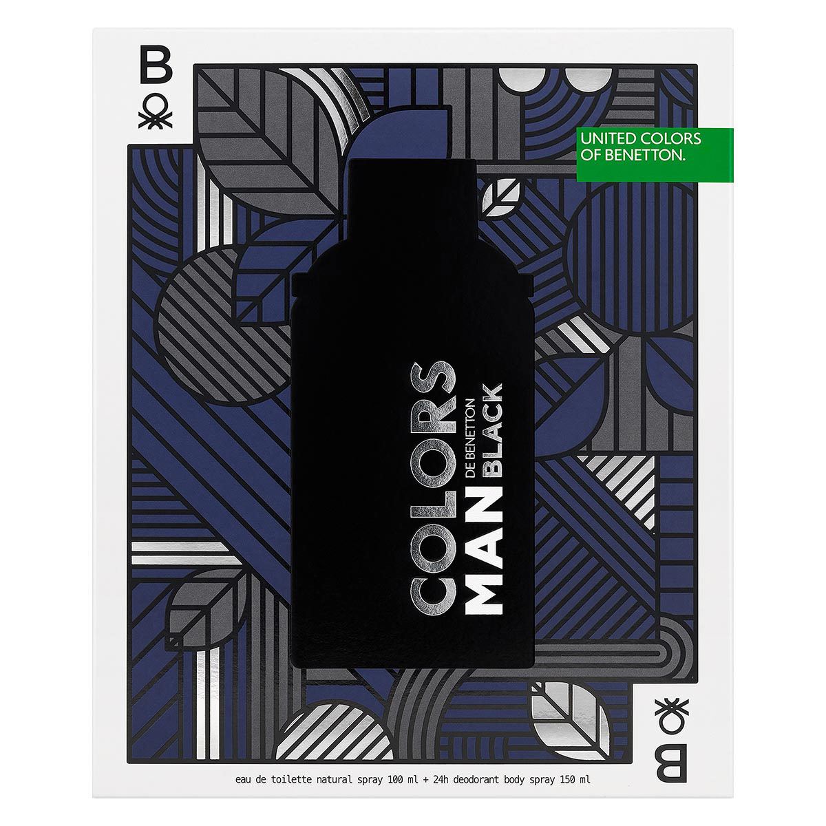 Colors Man Black para hombre / SET - 100 ml Eau De Toilette Spray