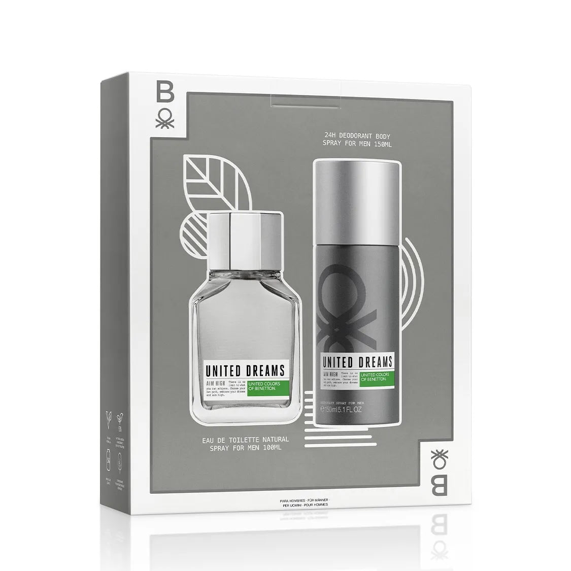 United Dreams Aim High para hombre / SET - 100 ml Eau De Toilette Spray