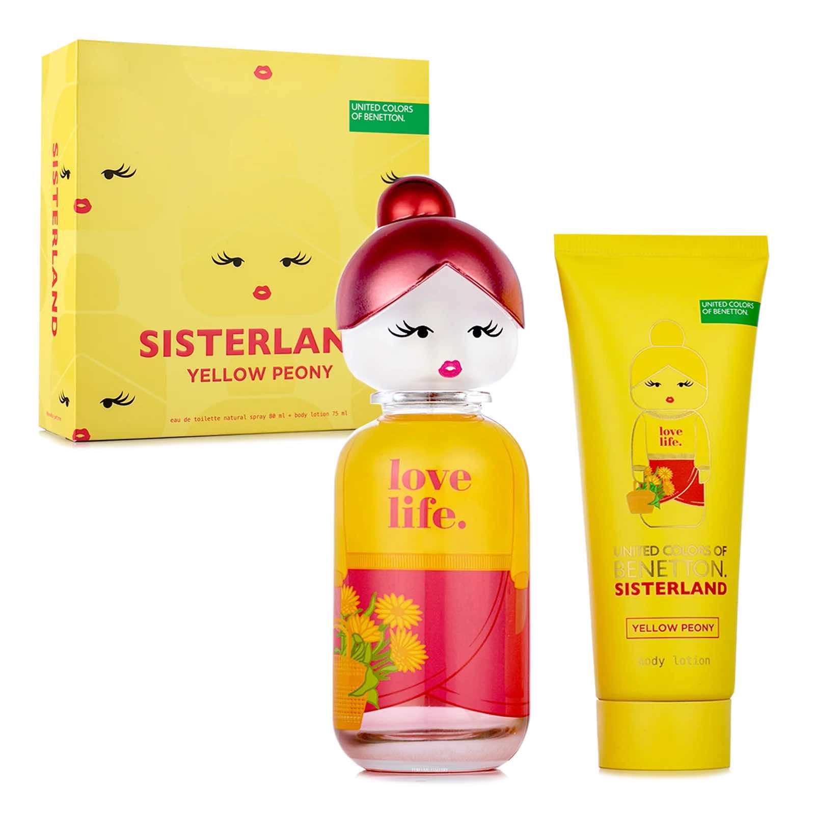 Sisterland Yellow Peony para mujer / SET - 80 ml Eau De Toilette Spray