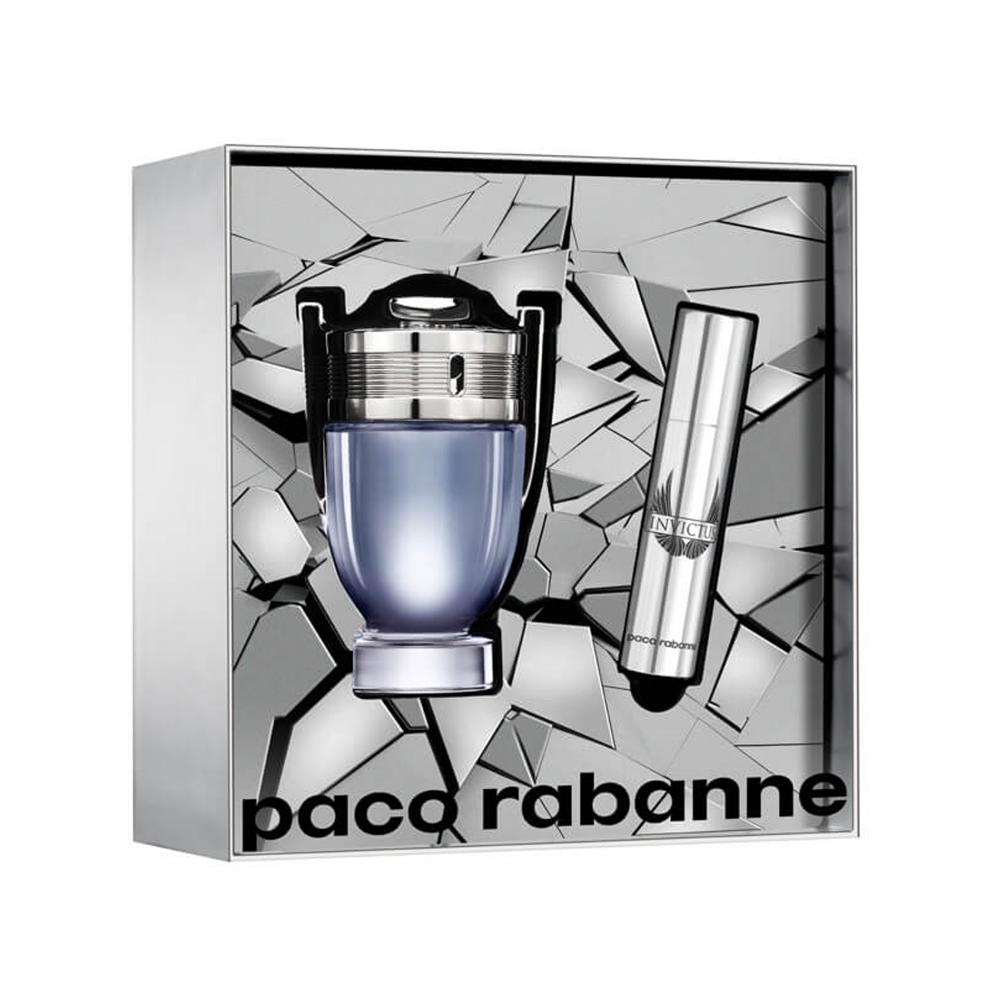 PACO RABANNE - Invictus para hombre / SET - 100 ml Eau De Toilette Spray + 10 ml Travel EDT