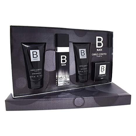 CARLO CORINTO - Carlo Corinto Black para hombre / SET - 100 ml Eau De Toilette Spray + 3 Regalos