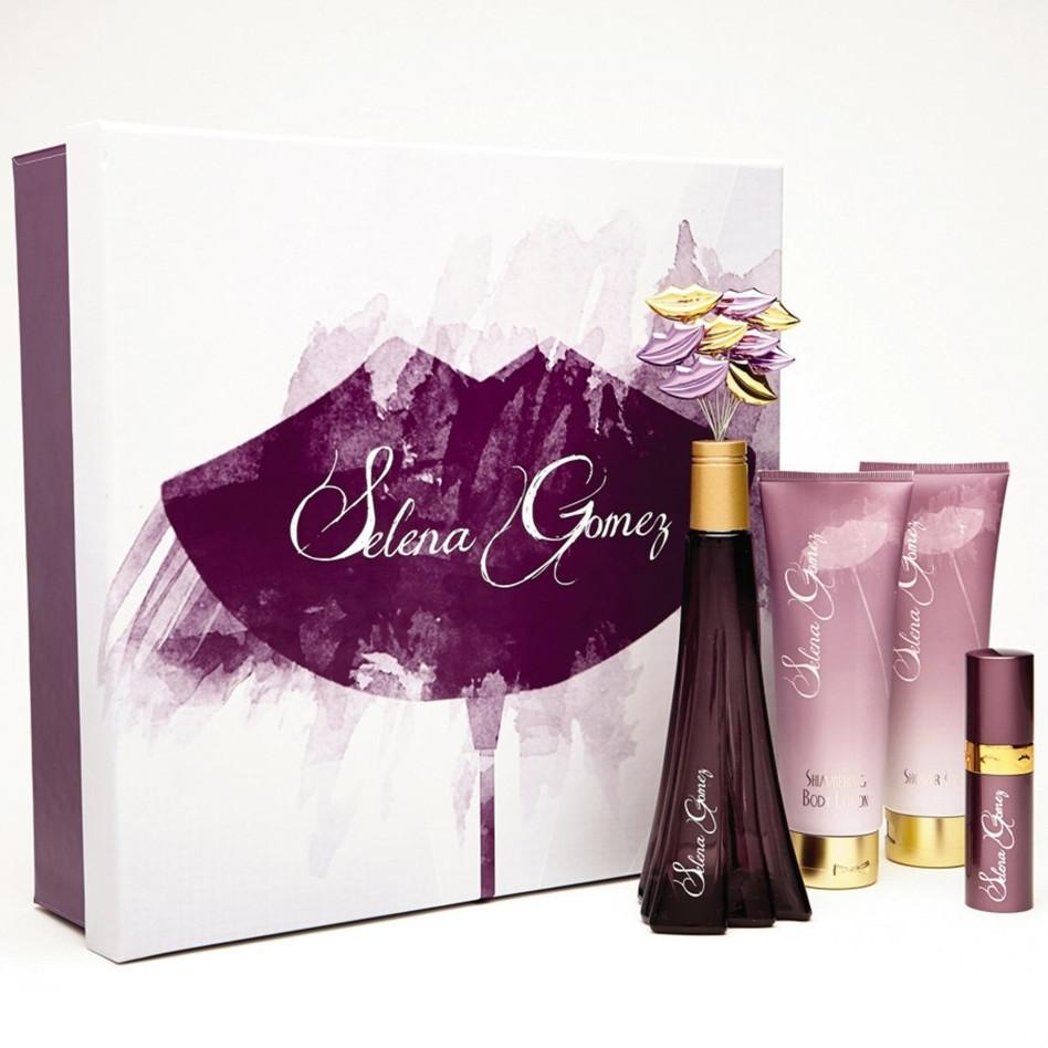 SELENA GOMEZ - Selena Gómez para mujer / SET - 100 ml Eau De Parfum Spray + 120 ml Shimmering Body Lotion + 120 ml Shower Gel + 15 ml EDP Spray