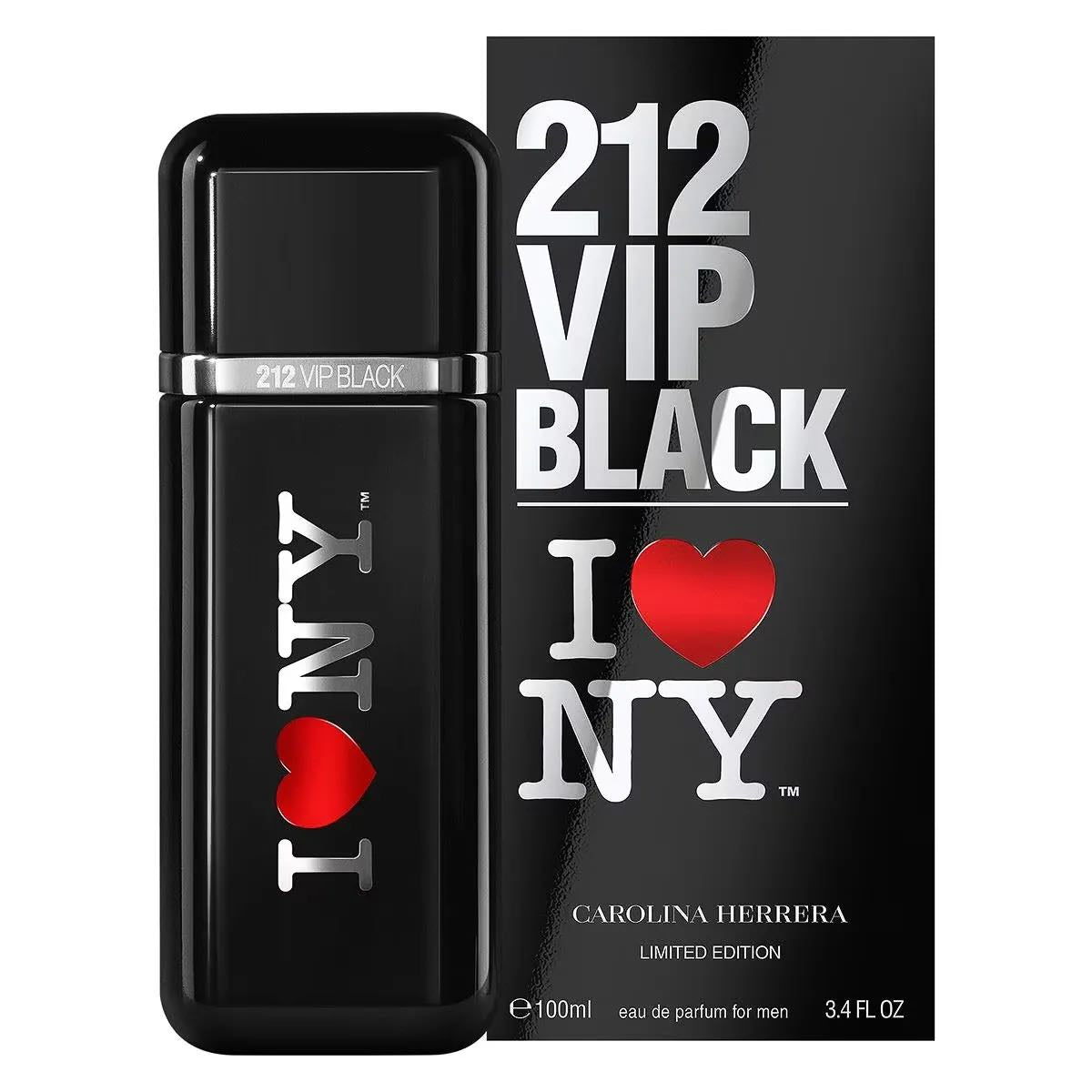 212 Vip Black I Love NY para hombre / 100 ml Eau De Parfum Spray