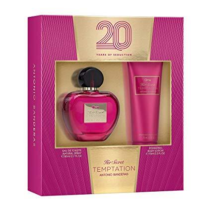 ANTONIO BANDERAS - Her Secret Temptation para mujer / SET - 80 ml Eau De Toilette Spray + 75 ml Body Lotion