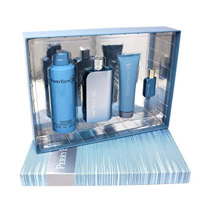 PERRY ELLIS - Perry Ellis 18 para hombre / SET - 100 ml Eau De Toilette Spray + 90 ml Body Wash + 200 ml Deo Spray + 7.5 ml mini EDT
