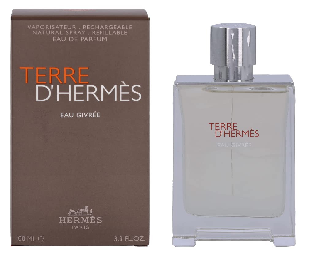 Terre d'Hermès Eau Givree para Hombre / 100 mL Eau de Parfum Spray RECARGABLE