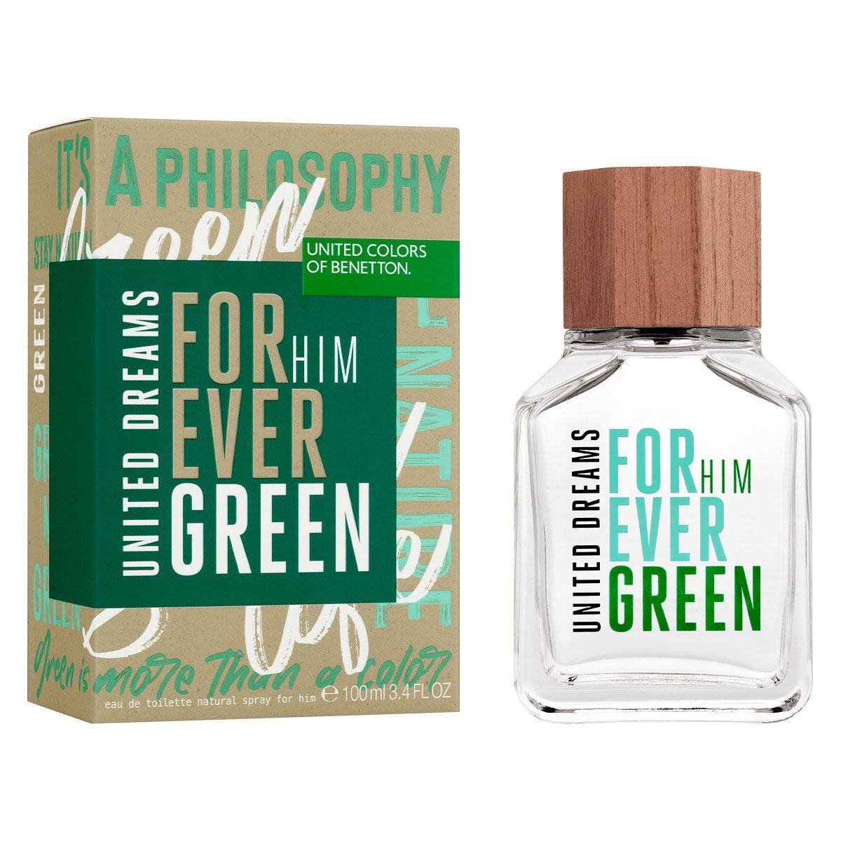 United Dreams Forever Green para Hombre / 100 mL Eau de Toilette Spray