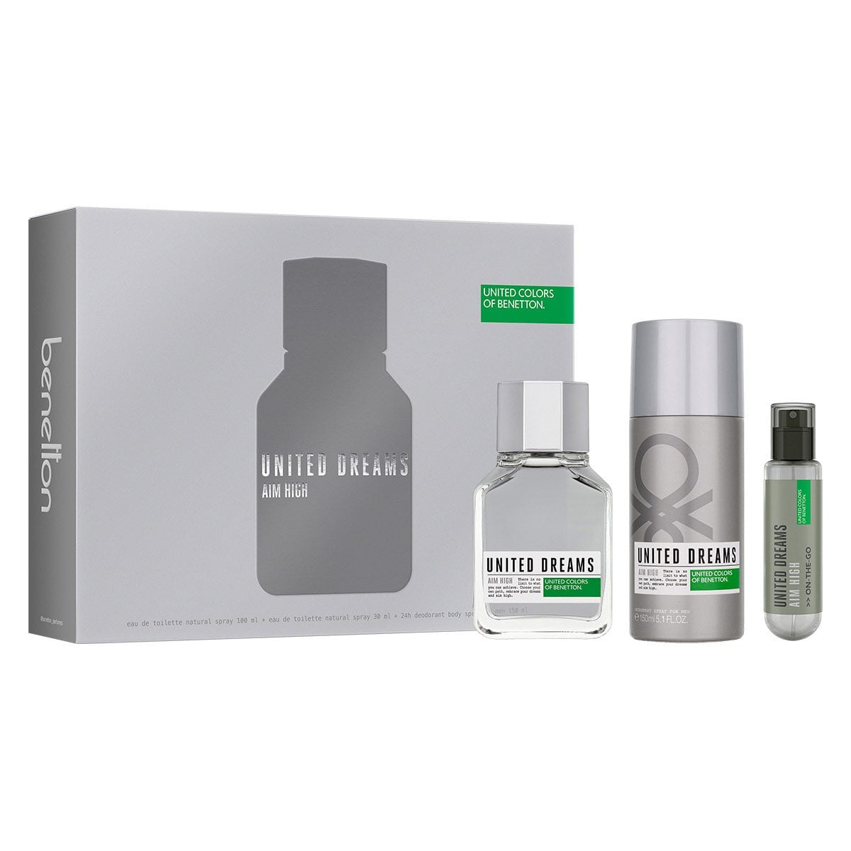 United Dreams Aim High para Hombre / SET - 100 mL Eau de Toilette Spray