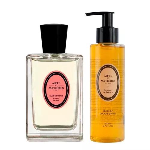 ARTS ET MATIÈRES - Murmure de Rose para mujer / SET - 100 ml Eau De Parfum Spray + 200 ml Aceite de baño