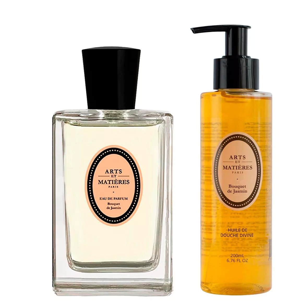 ARTS ET MATIÈRES - Bouquet de Jasmin para mujer / SET - 100 ml Eau De Parfum Spray + 200 ml Aceite de baño