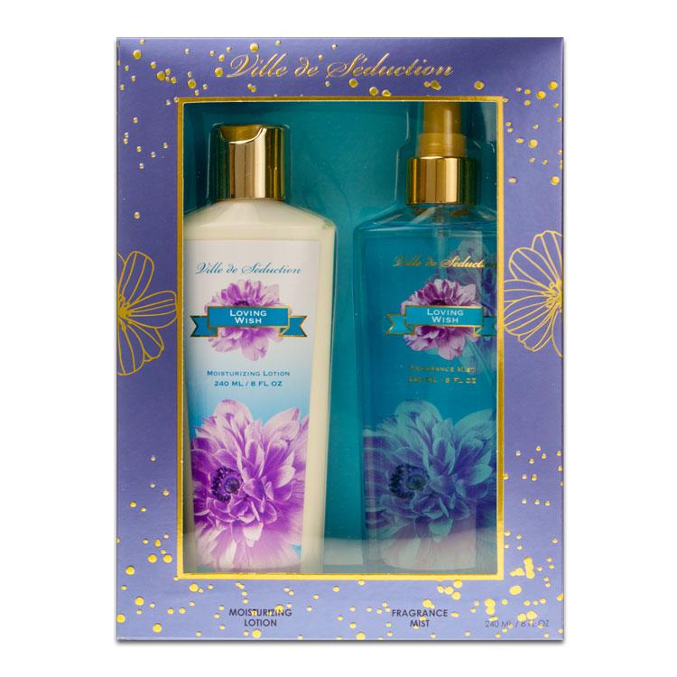 VILLE DE SEDUCTION - Loving Wish para mujer / SET - 240 ml Fragrance Mist + 240 ml Moisturizing Lotion