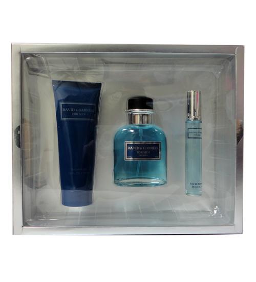 SANDORA COLLECTION - Sandora David & Gabriel para hombre / SET - 100 ml Eau De Parfum Spray + 100 ml Shower Gel + 20 ml Travel EDP