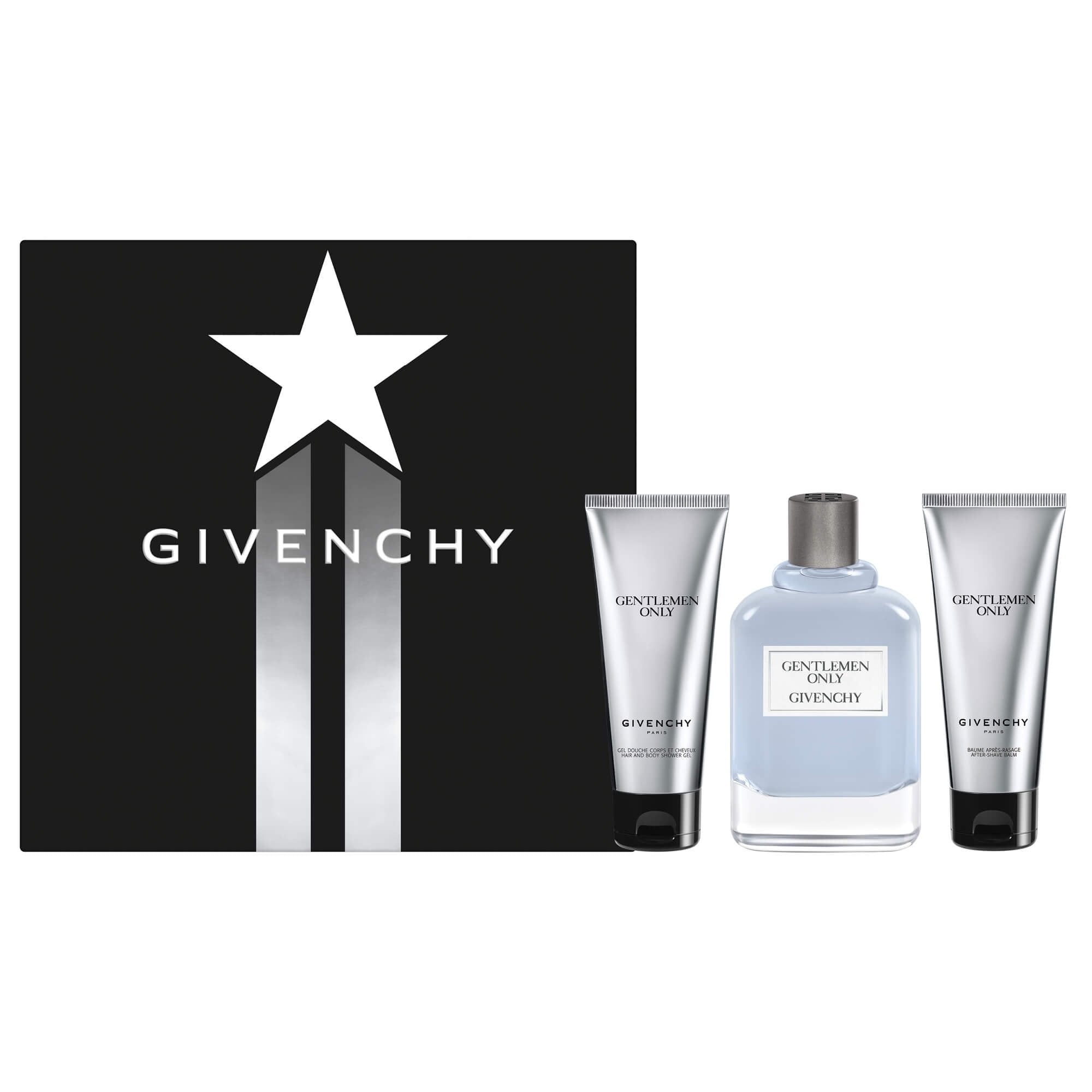 GIVENCHY - Gentlemen Only para hombre / SET - 100 ml Eau De Toilette Spray + 75 ml Shower Gel + 75 ml After Shave Balm
