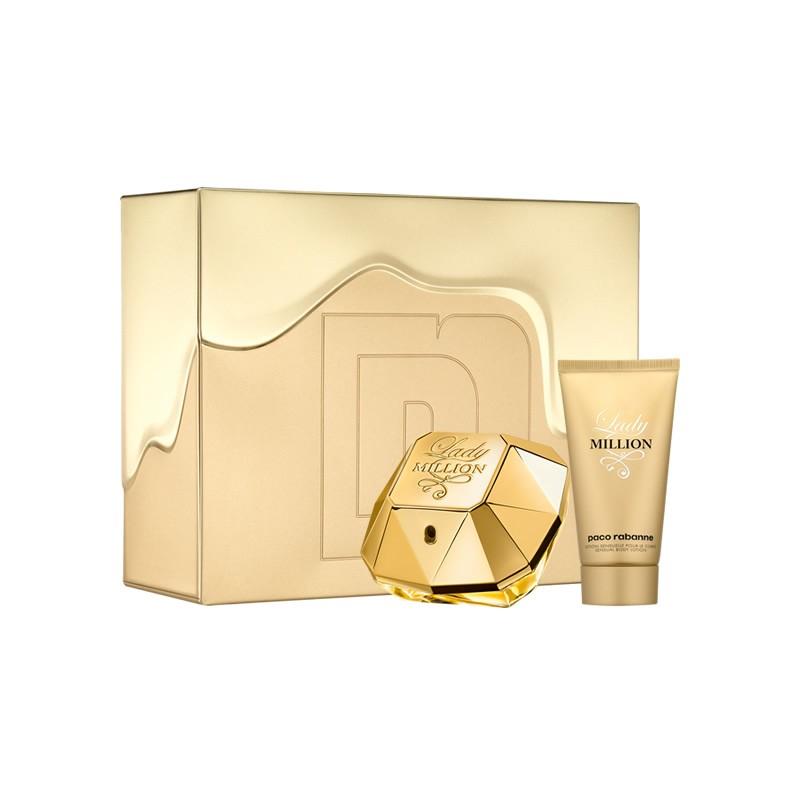 PACO RABANNE - Lady Million para mujer / SET - 80 ml Eau De Parfum Spray + 1 Regalo