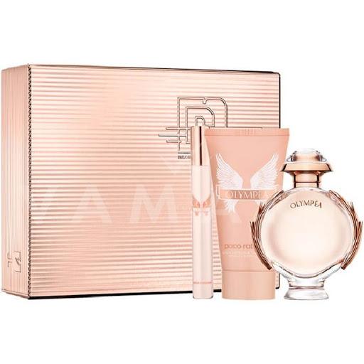 PACO RABANNE - Olympea para mujer / SET - 80 ml Eau De Parfum Spray + 100 ml Body Lotion + 10 ml Travel mini EDP