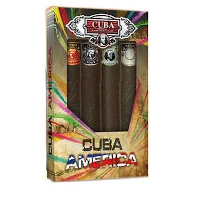 CUBA PARIS - Cuba America para hombre / SET - 4 X 35 ml Eau De Toilette Spray (Black, Brown, Green, Grey)