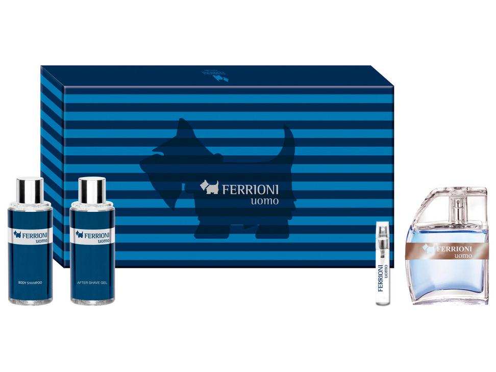 FERRIONI - Ferrioni Uomo para hombre / SET - 100 ml Eau De Toilette Spray + 3 Regalos