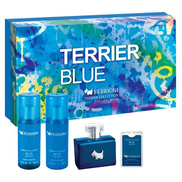 Terrier Blue para hombre / SET - 100 ml Eau De Toilette Spray