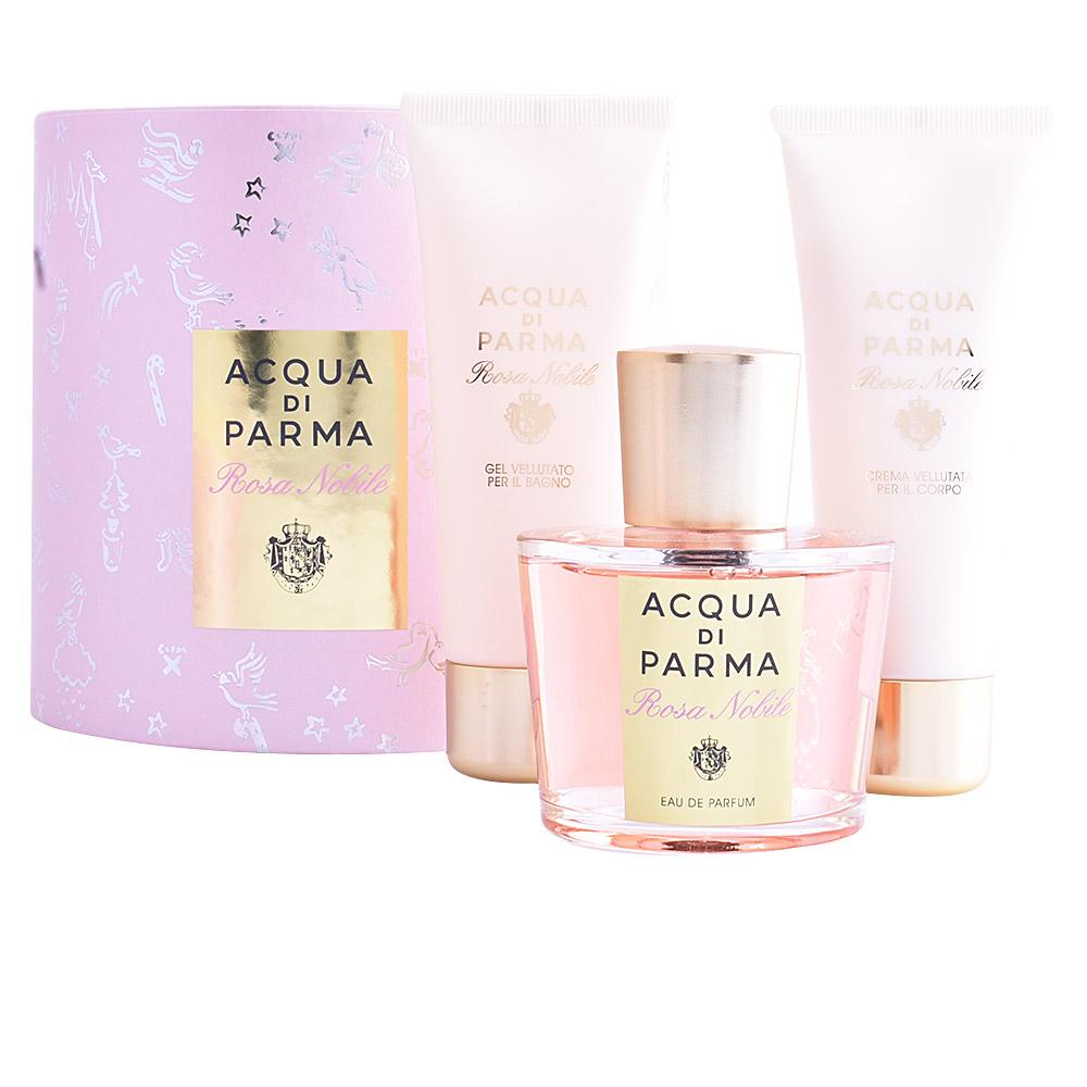 ACQUA DI PARMA - Acqua Di Parma Rosa Nobile para mujer / SET - 100 ml Eau De Parfum Spray + 75 ml Gel de baño + 75 ml Crema corporal