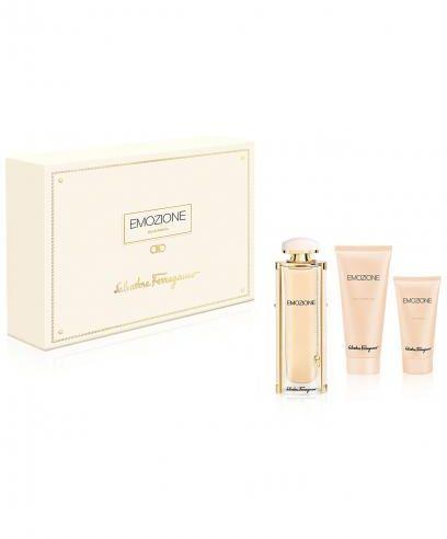 SALVATORE FERRAGAMO - Emozione para mujer / SET - 92 ml Eau De Parfum Spray + 100 ml Shower Gel + 50 ml Body Lotion