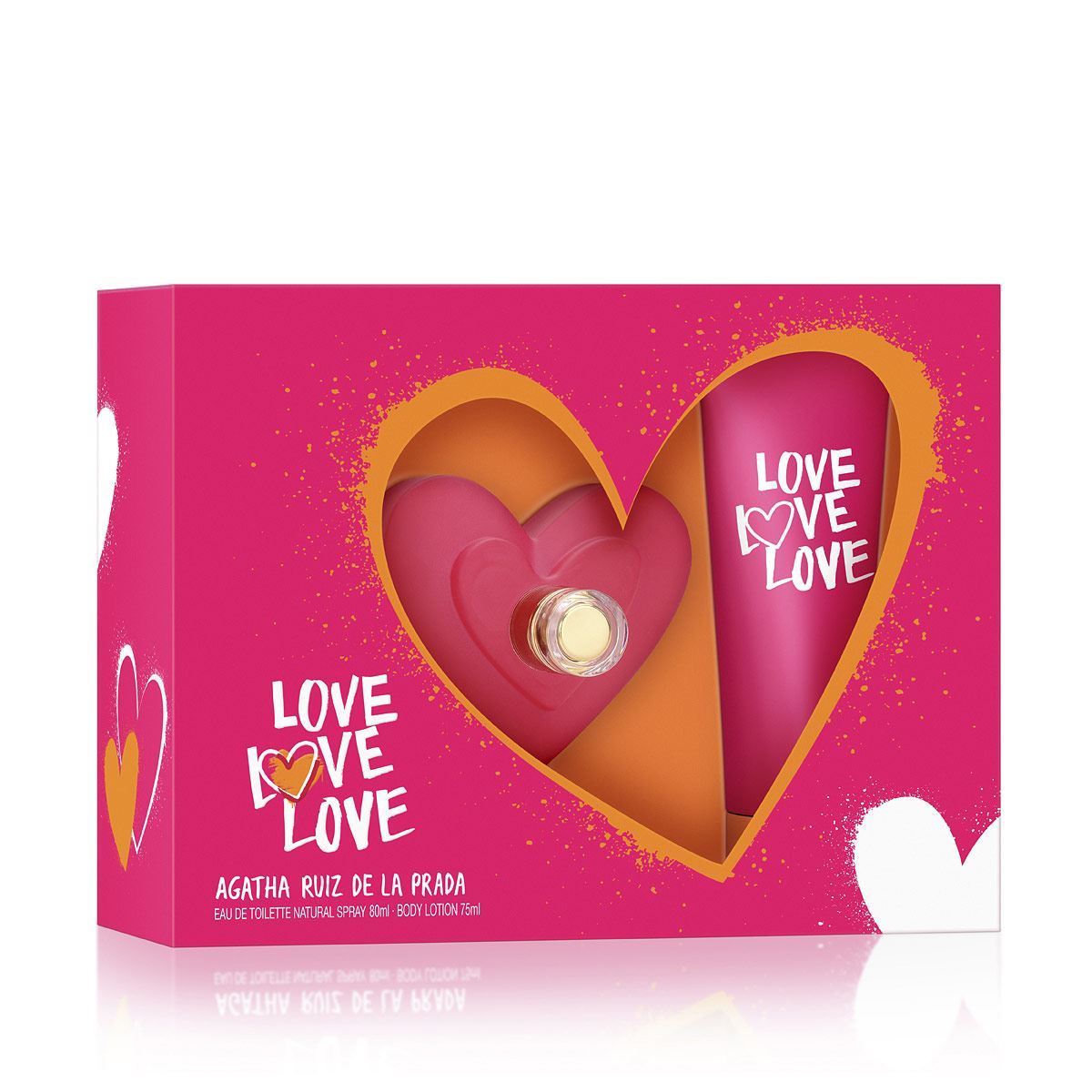 AGATHA RUÍZ DE LA PRADA - Love Love Love para mujer / SET - 80 ml Eau De Toilette Spray + 1 Regalo
