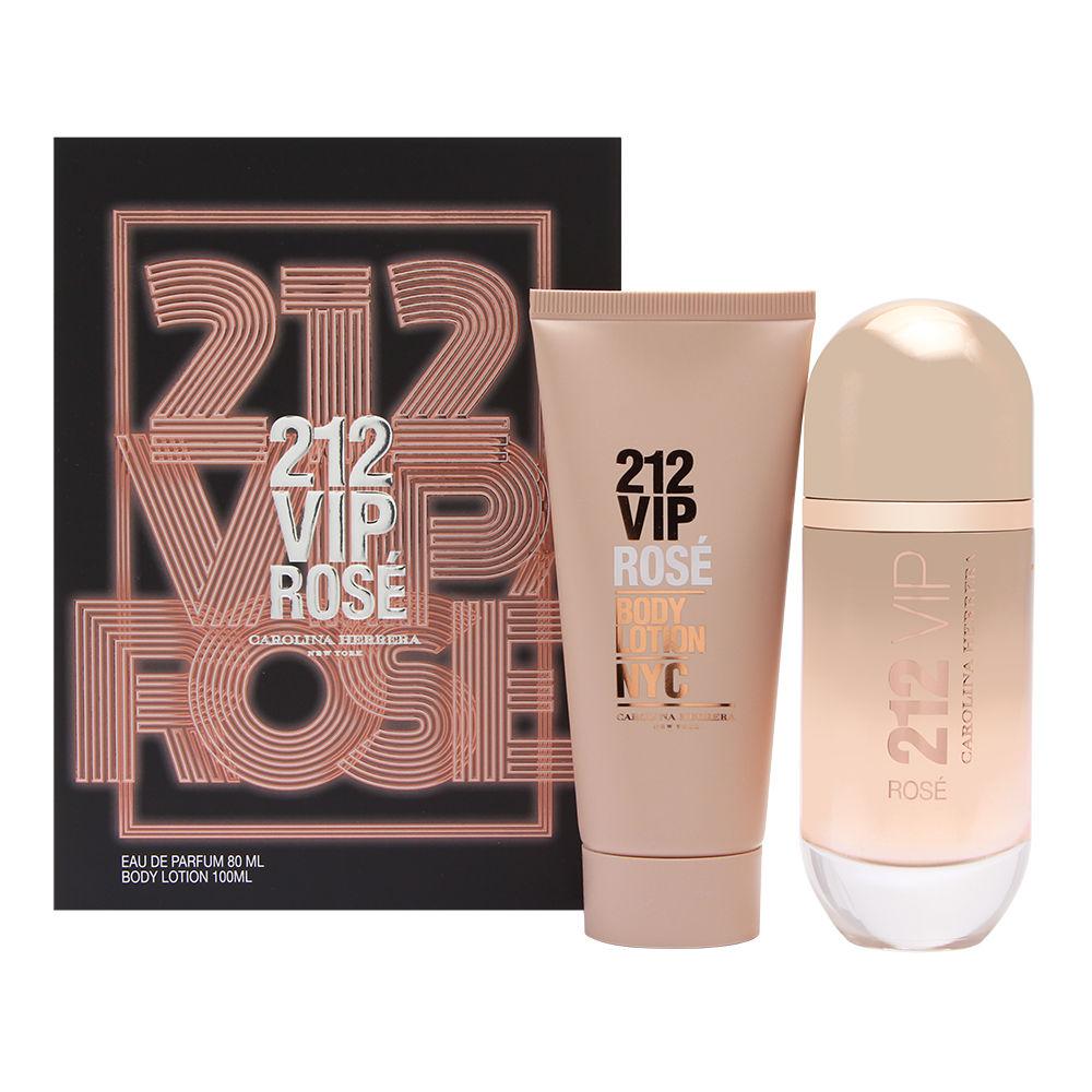 CAROLINA HERRERA - 212 Vip Rosé para mujer / SET - 80 ml Eau De Parfum Spray + 100 ml Body Lotion