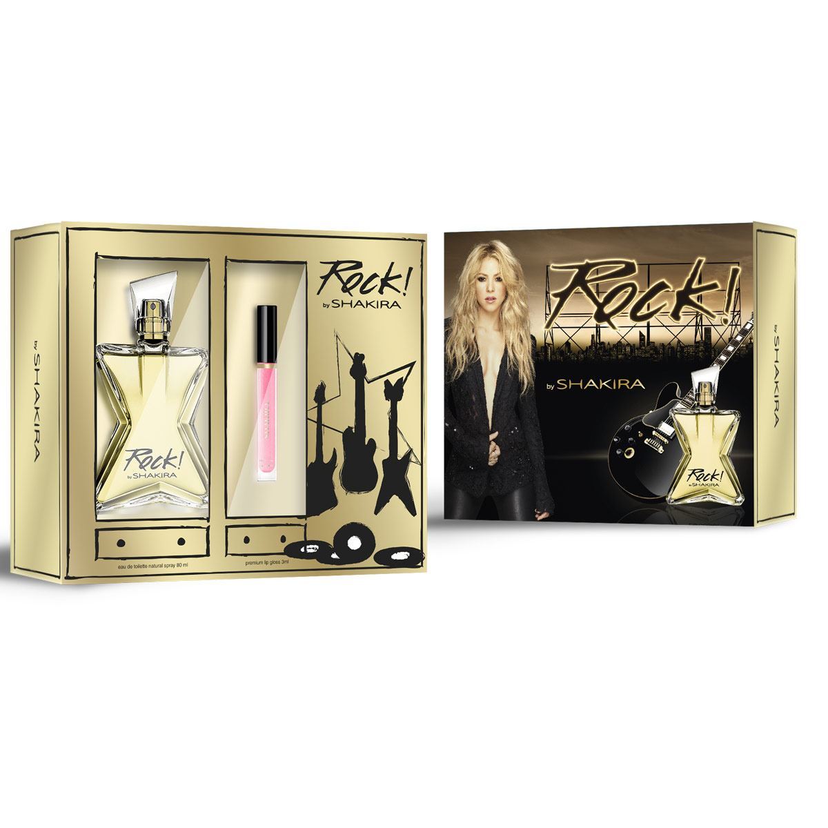 SHAKIRA - Shakira Rock para mujer / SET - 80 ml Eau De Toilette Spray + 1 Regalo