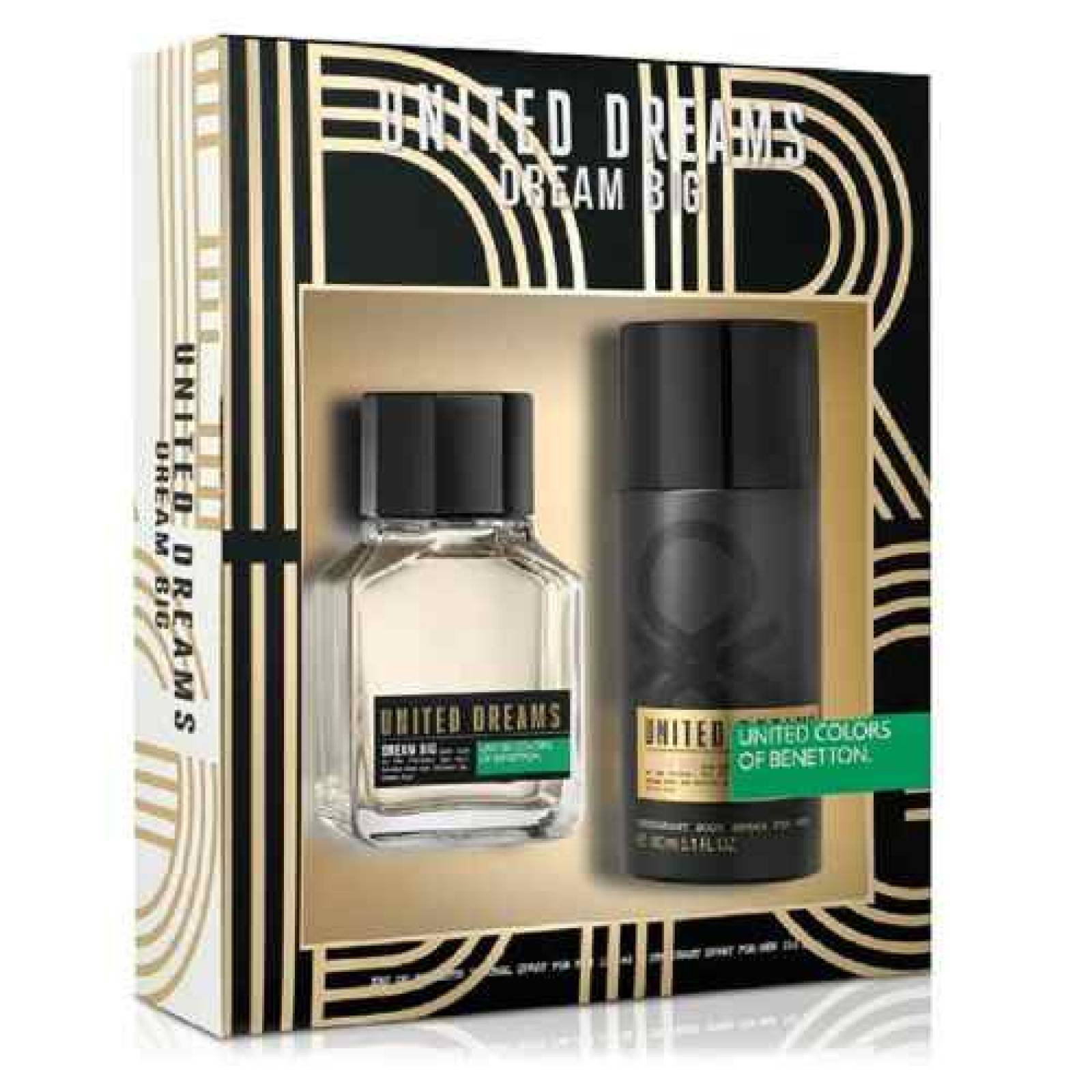 BENETTON - United Dreams Dream Big para hombre / SET - 100 ml Eau De Toilette Spray + 1 Regalo